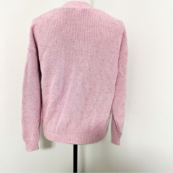 OLD NAVY Shaker-Stitch Cardigan Rose Speckled Size XL(12) Fits Women Small - Picture 3 of 8